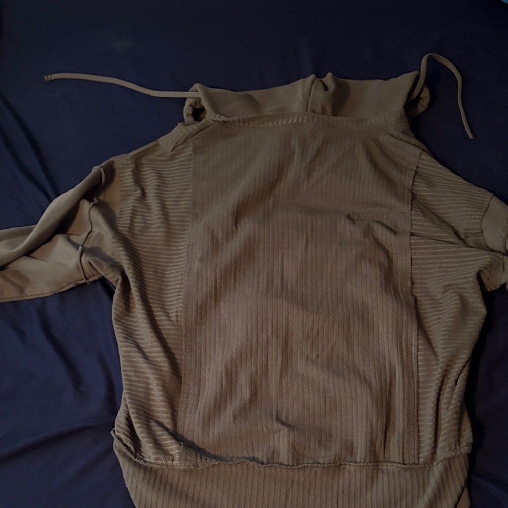 Women’s Olive Green Hooded Sweater - Picture 3 of 3